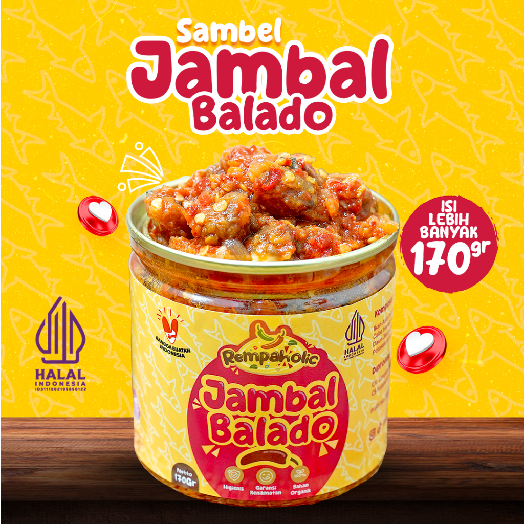 

Rempaholic - Sambal Ikan Asin Jambal Balado 170g - Sambel Pedas Enak Dan Praktis