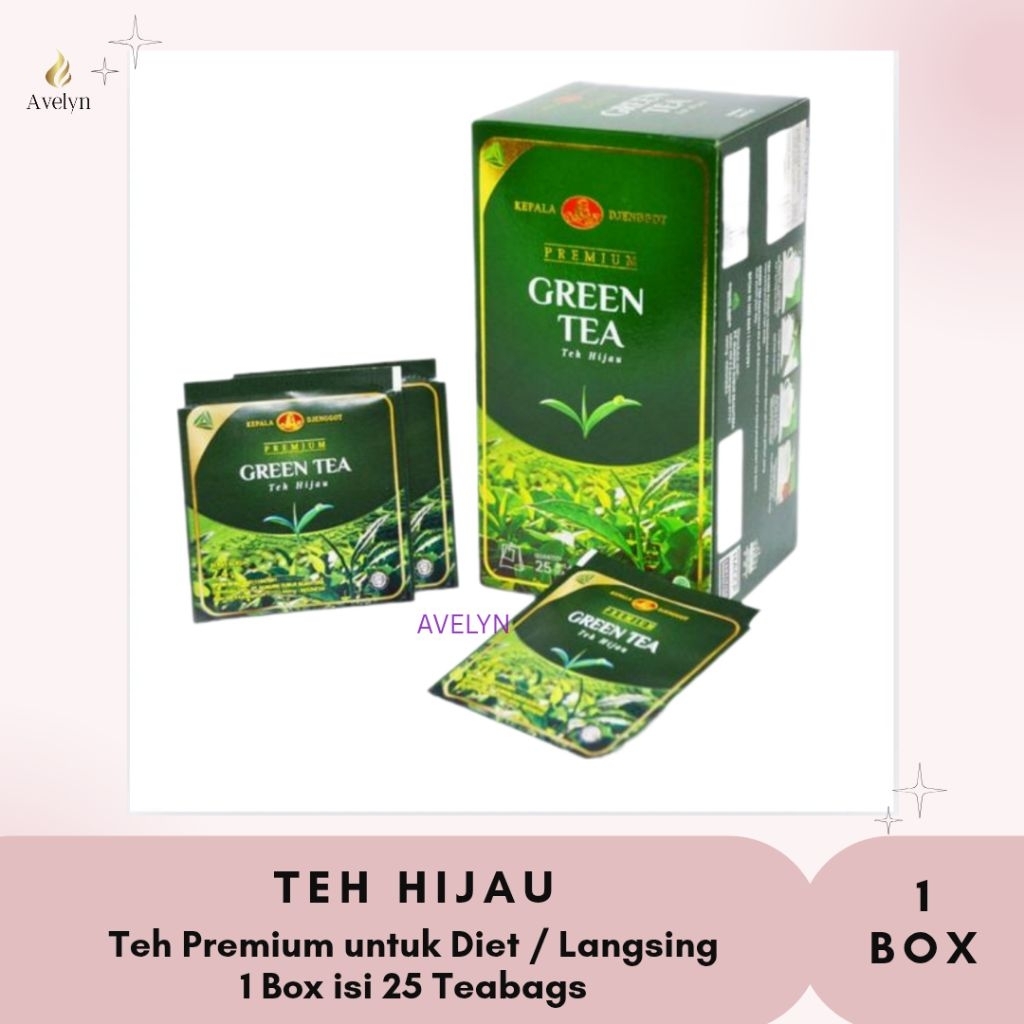 

Teh Hijau Kepala Djenggot / Teh Hijau Celup / Teh Hijau Diet - per Box isi 25 Teh Celup