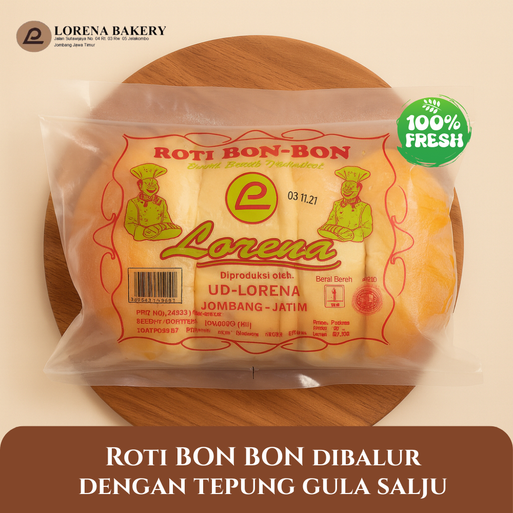 

Roti Bon Bon Manis Lembut Tabur Gula Salju | Camilan Roti Jadul Premium | Roti Manis Empuk Fresh | Snack Roti Gula Salju
