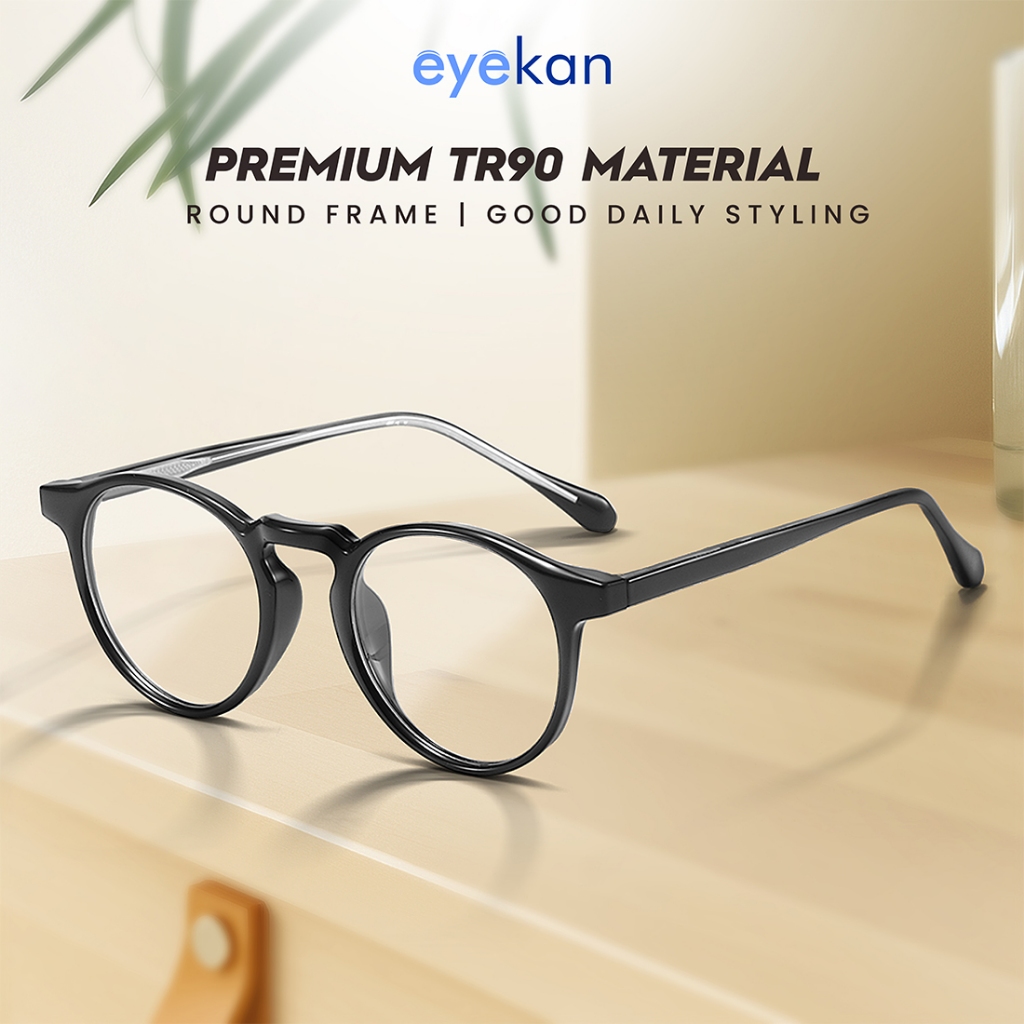 Eyekan Kacamata Anti Radiasi Minus Anti Bluelight Photocromic Bluecromic Bahan TR90 Ringan Frame Bul