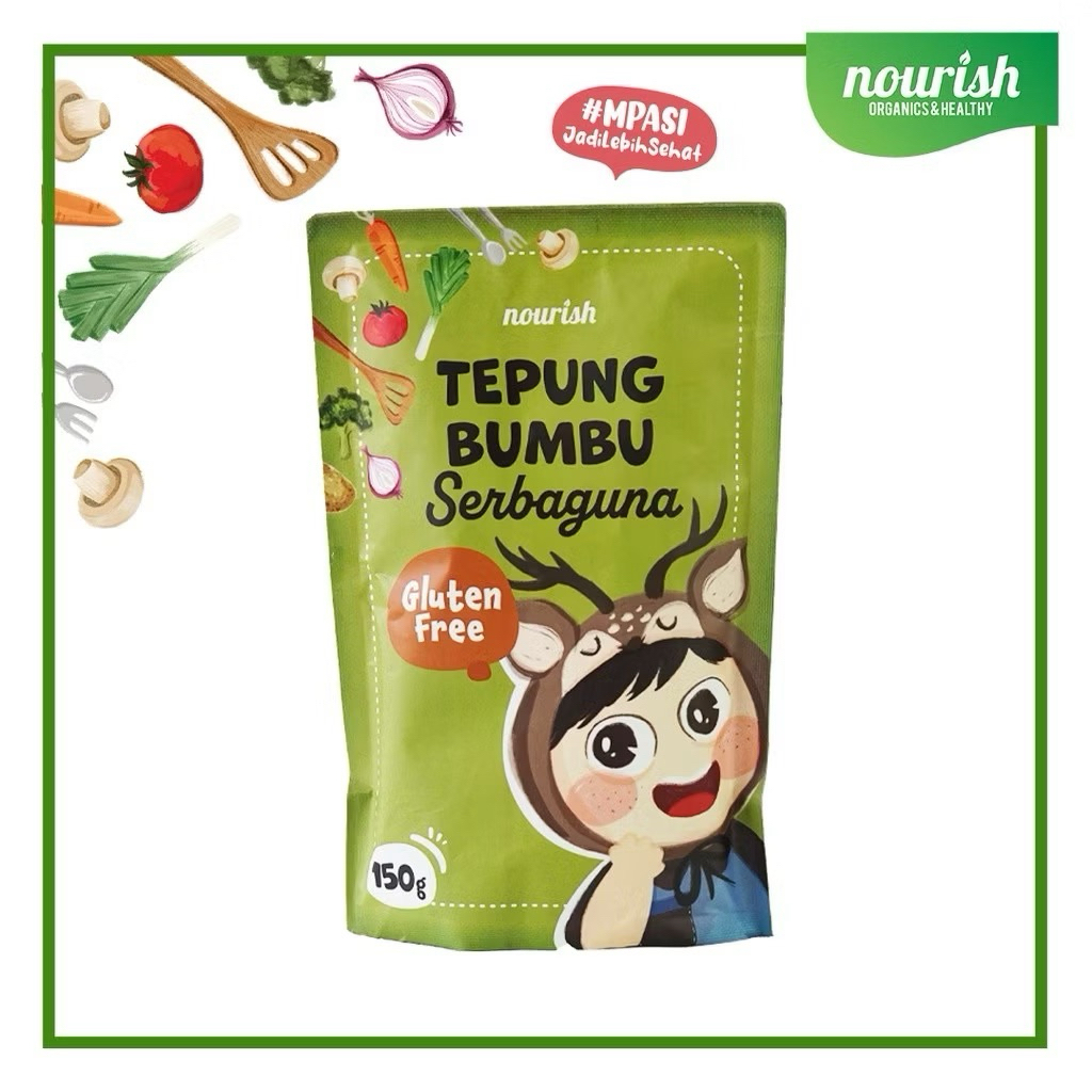 

TEPUNG BUMBU SERBAGUNA GLUTEN FREE/ TEPUNG MPASI/ TEPUNG MO MSG 150G - NOURISH INDONESIA