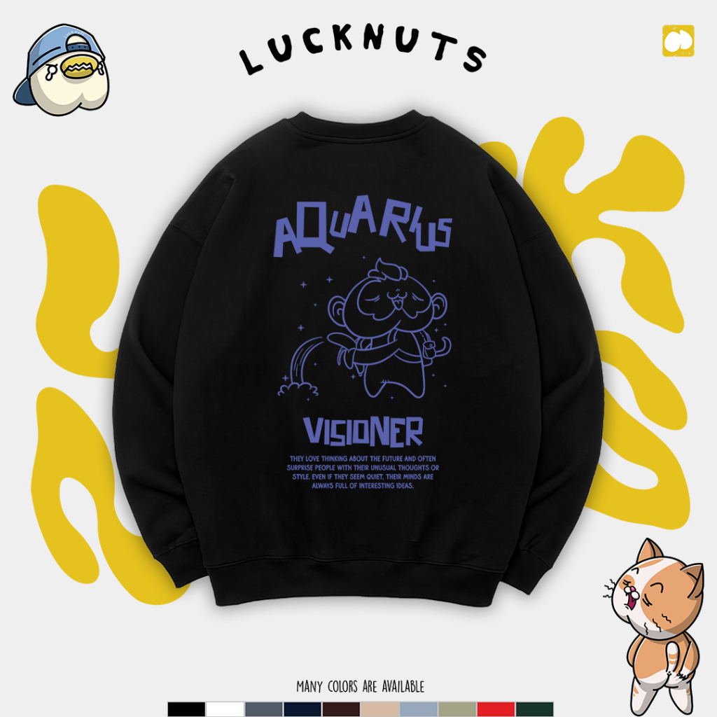 Lucknuts Crewneck AQUARIUS ZODIAC