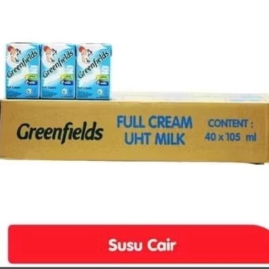 

FULL CREAM UHT milk GREENFIELDS (1karton)isi 40 pcs dalam 1karton