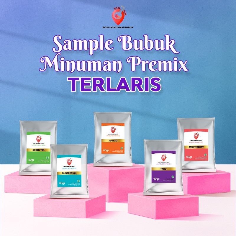 

[SAMPLE] Paket Tester 5 Rasa Bubuk Minuman Mix Gula Sampel Sultan Isi 5 Pcs Omura Powder