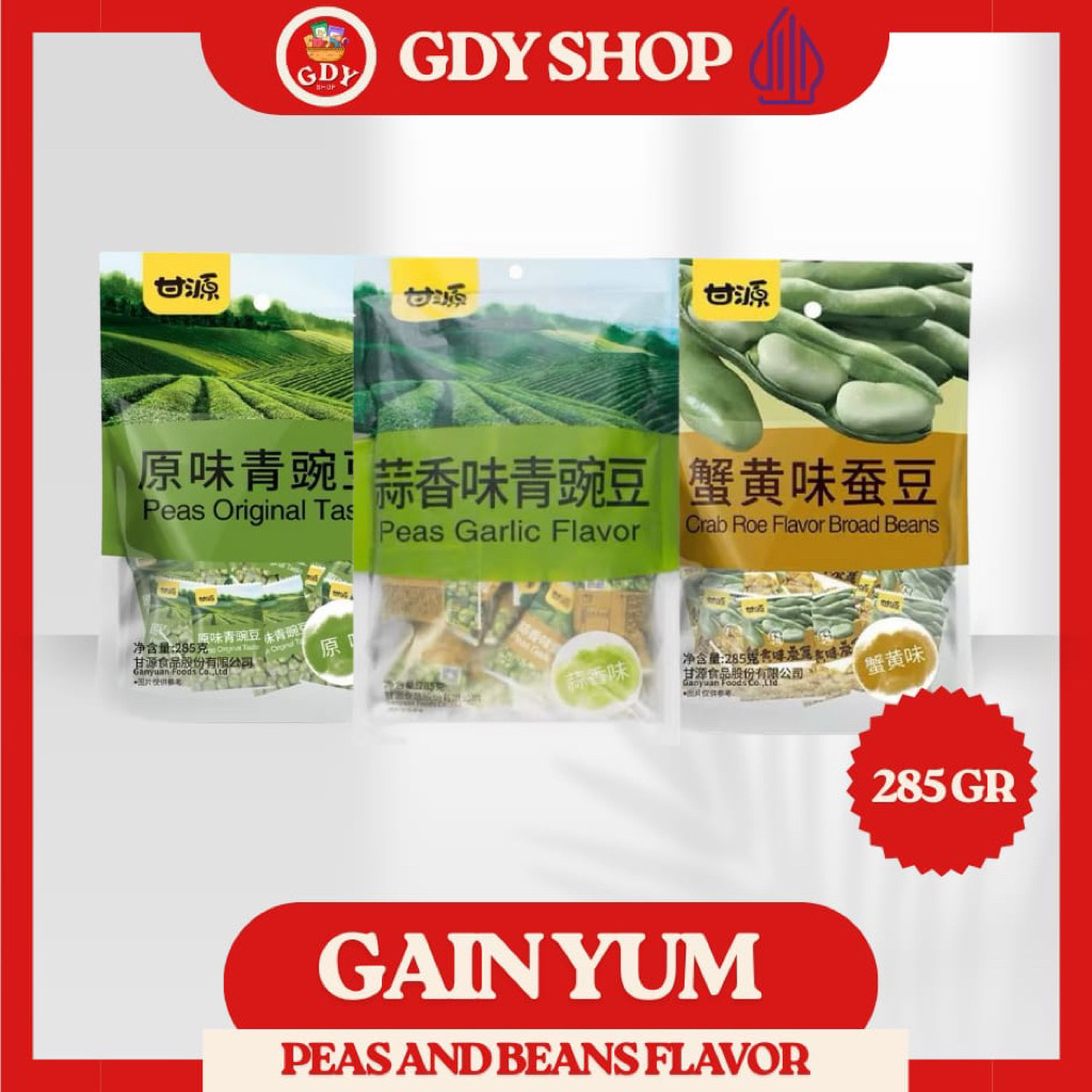 

Gan Yuan Cemilan Kacang rasa Crab Roe Flavour Beans Peas Original