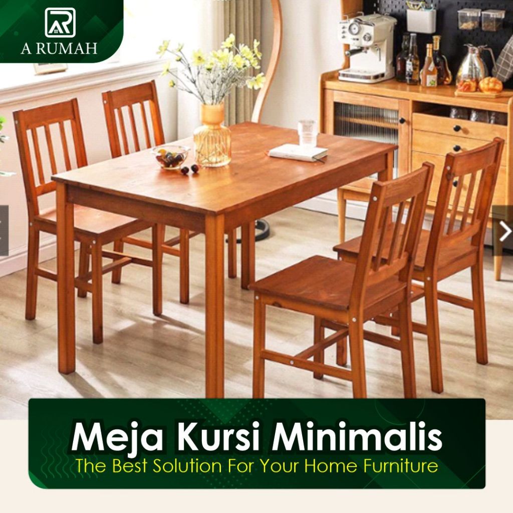 meja makan minimalis kayu solid kursi makan kayu solid furniture jepara