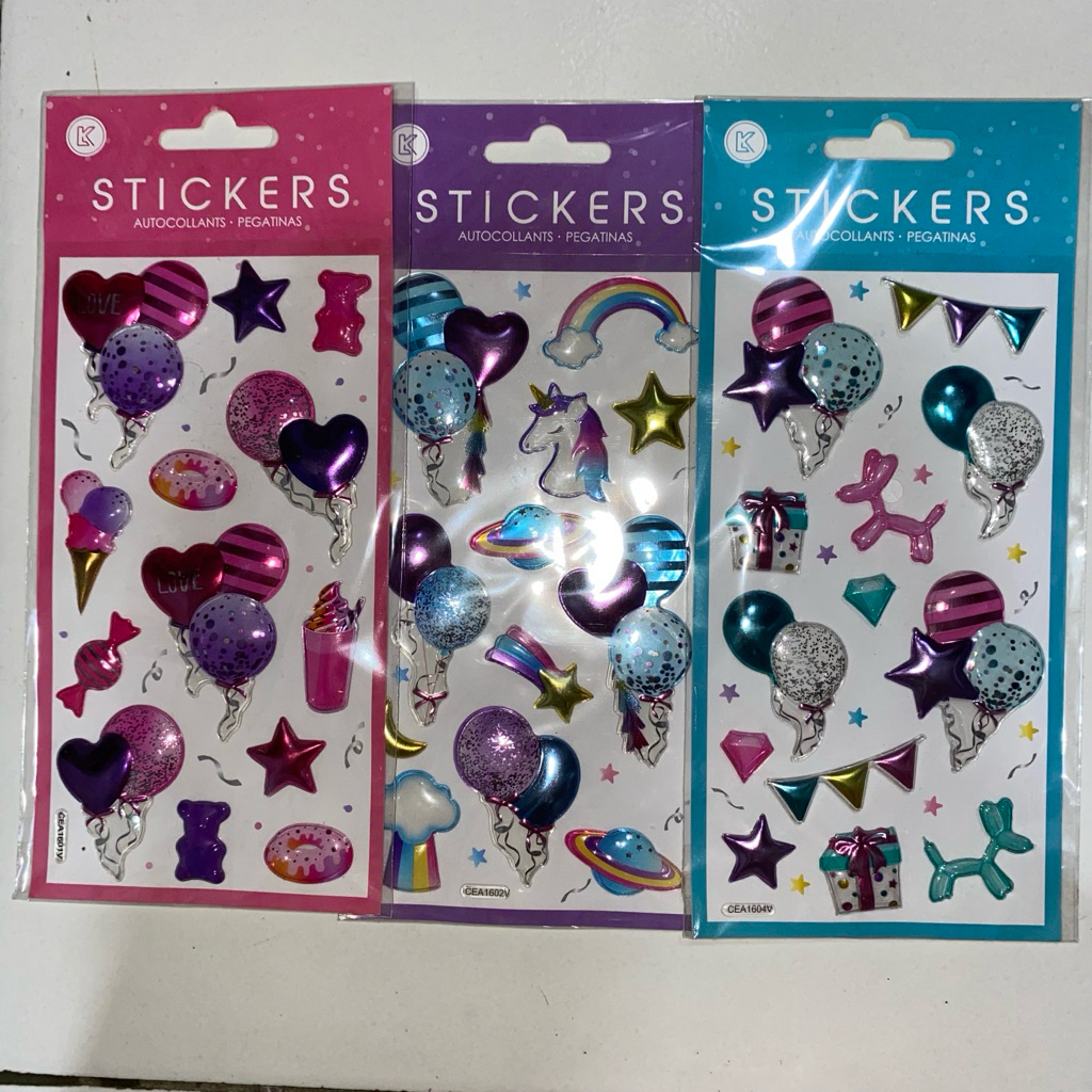 

Sticker birthday ulang tahun party warna logo (SEALED)