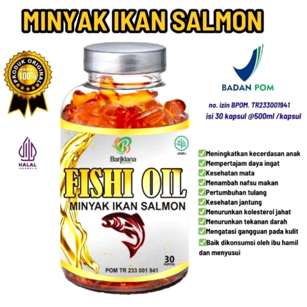 

SALMON FISH OIL minyak ikan salmon kaya omega3 100%original