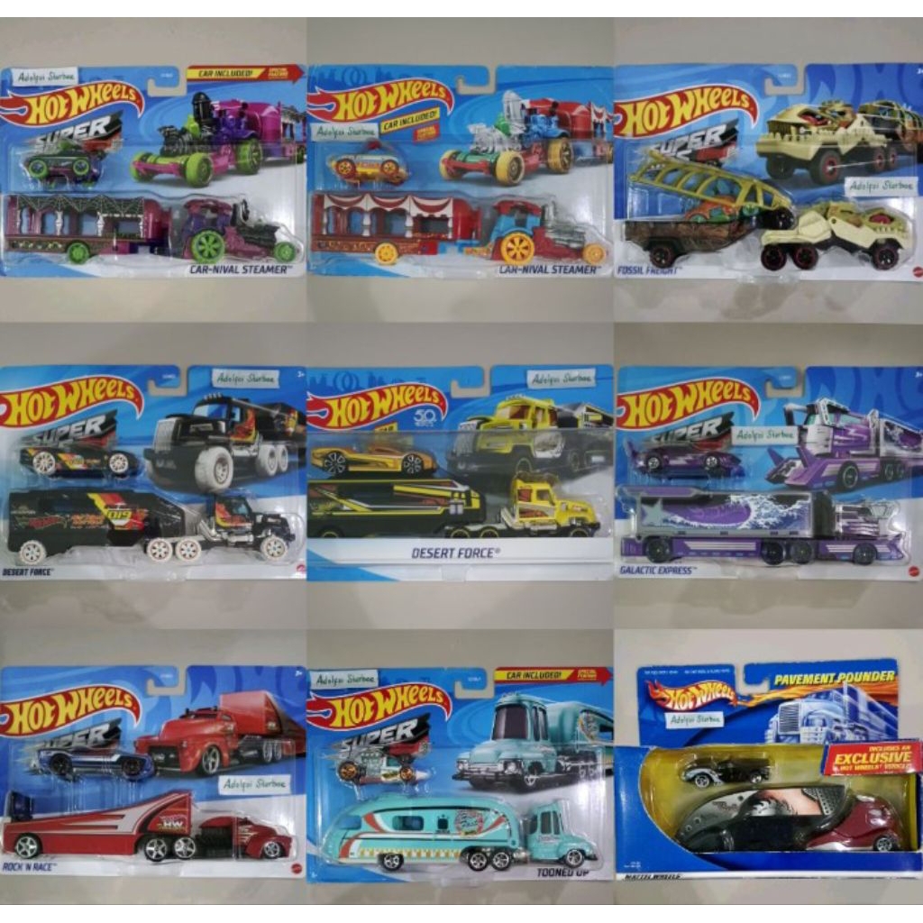 hotwheels hot wheels super rigs galactic express raijin mad manga rock n race the govner fossil frei