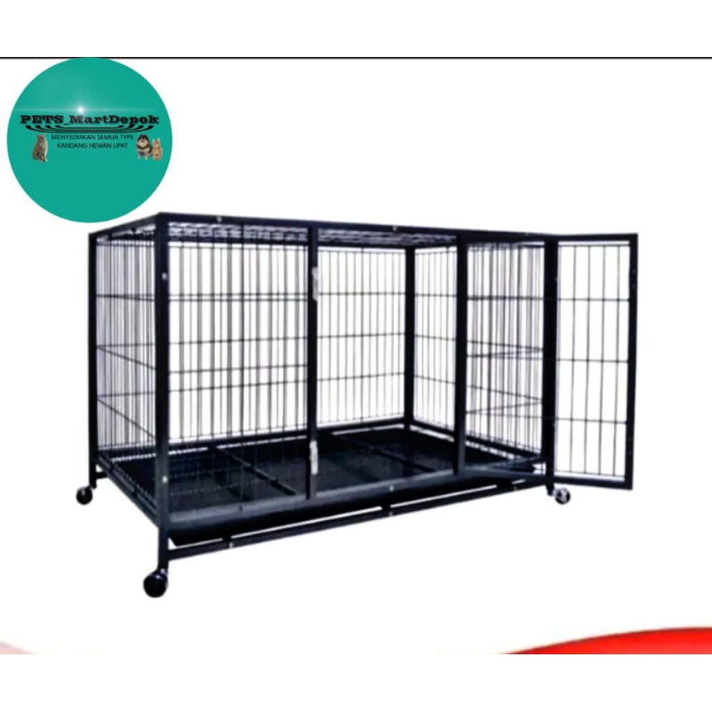 KANDANG ANJING / KUCING BAHAN BESI TEBAL JUMBO XXL TYPE KNOCKDOWN TERLARIS