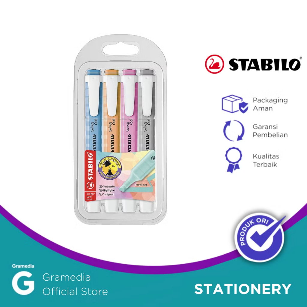 

Gramedia Tunjungan : Stabilo Swing Cool Pastel Set 4