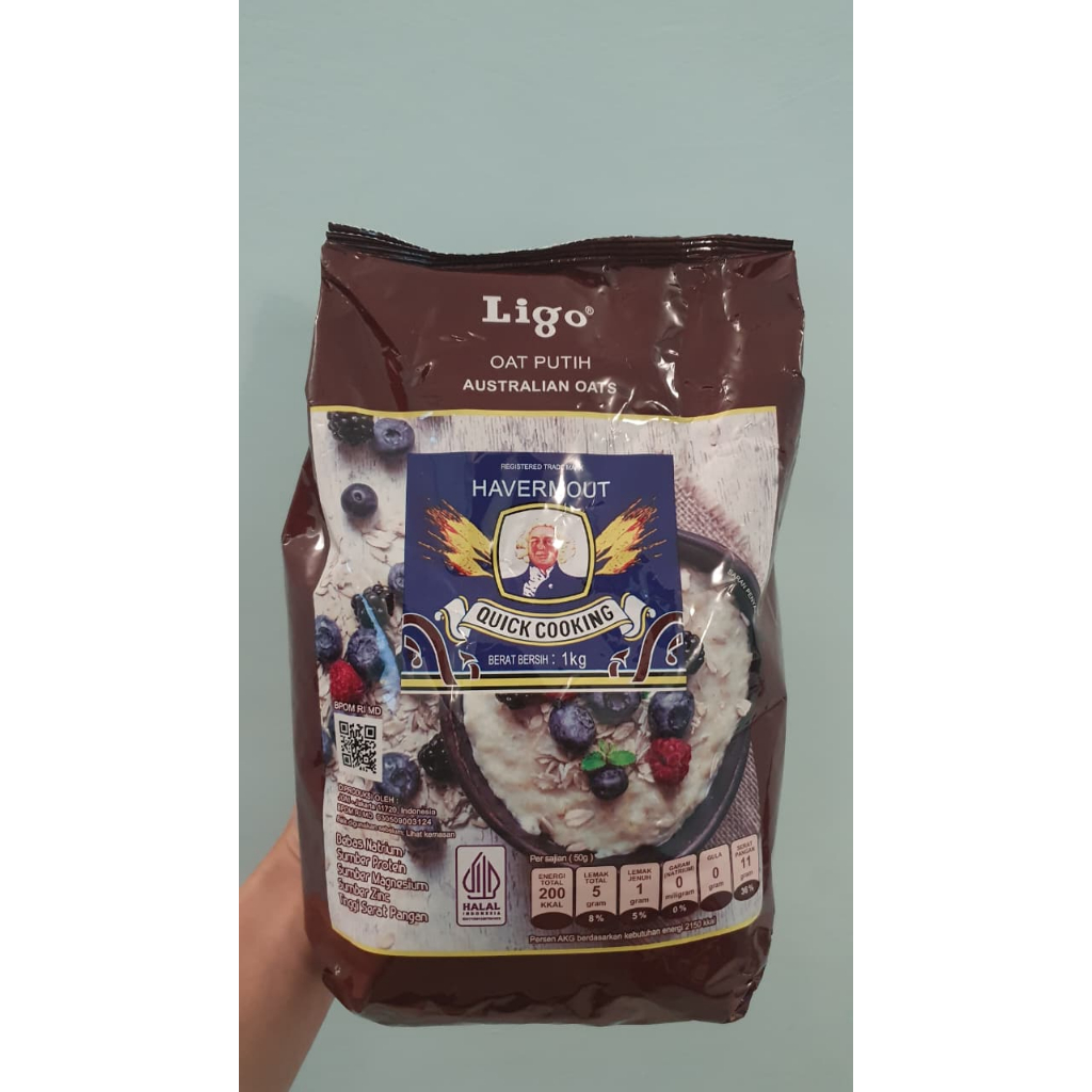 

Ligo Havermout Quick Cooking White Oats 1Kg