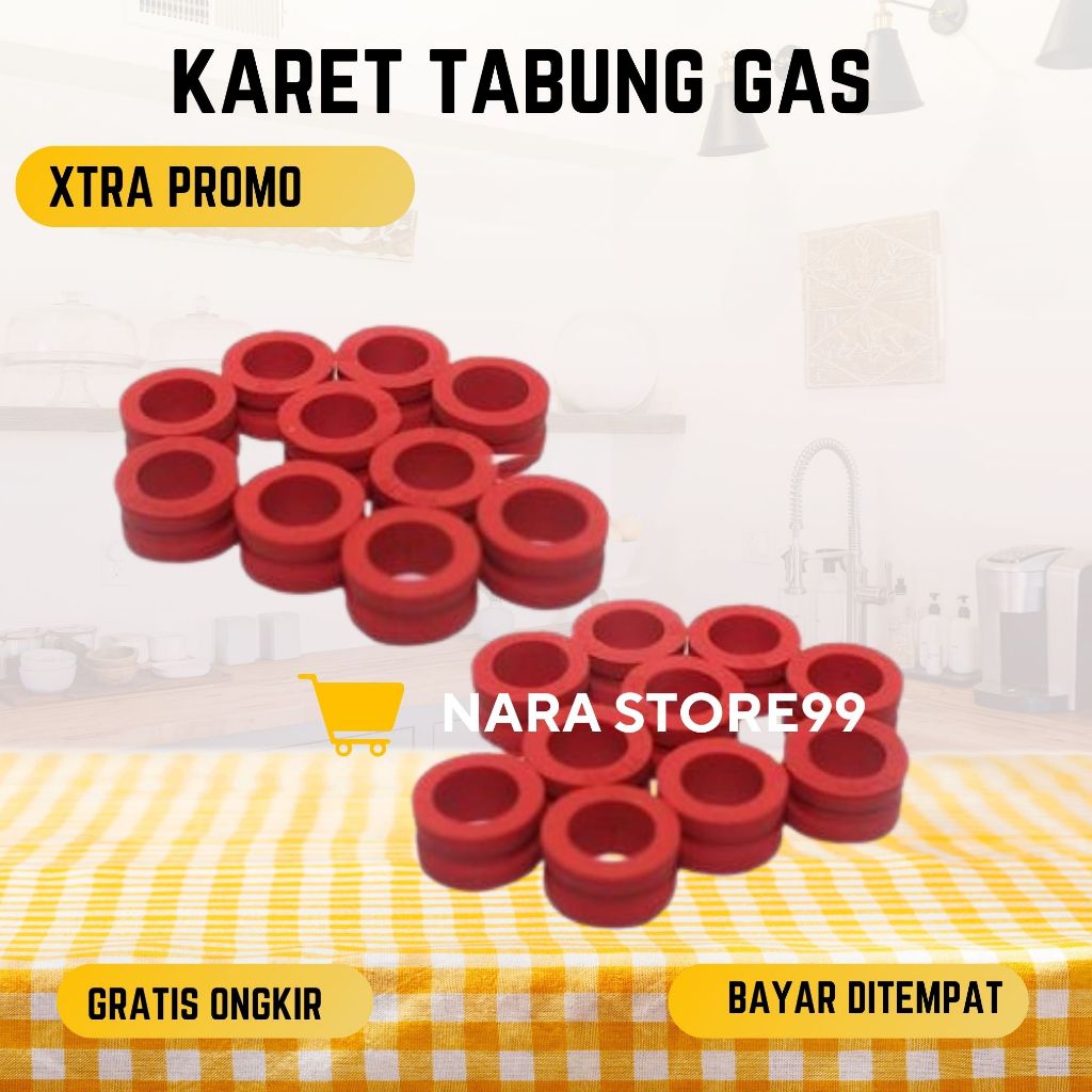 Seal karet tabung gas 3kg/12 kg merah SNI