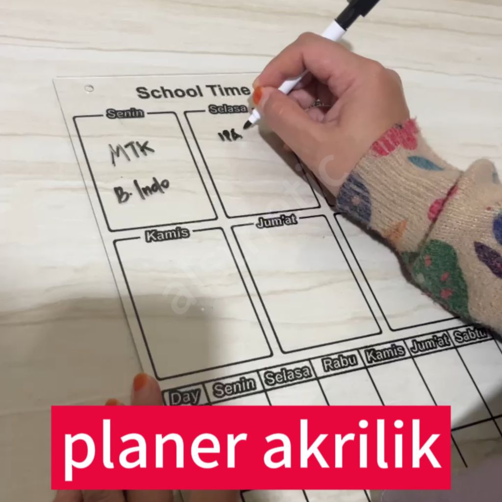 

Planer Akrilik Harian Mingguan Bulanan Menu List Ukuran A3 & A4 Bisa Tempel di Dinding Kulkas Free Spidol dan Penghapus