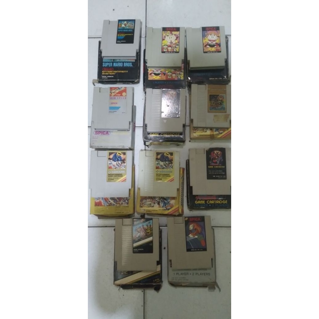 kaset nintendo nes original lengkap sama dus nya