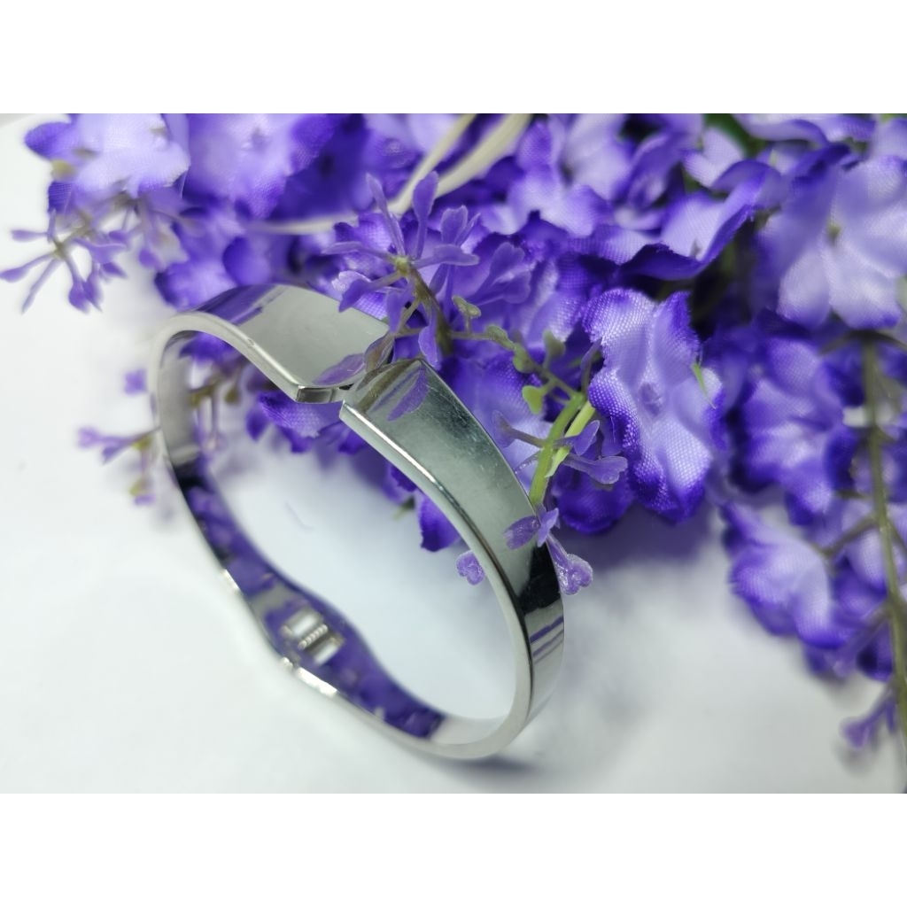 gelang bangle titanium polos