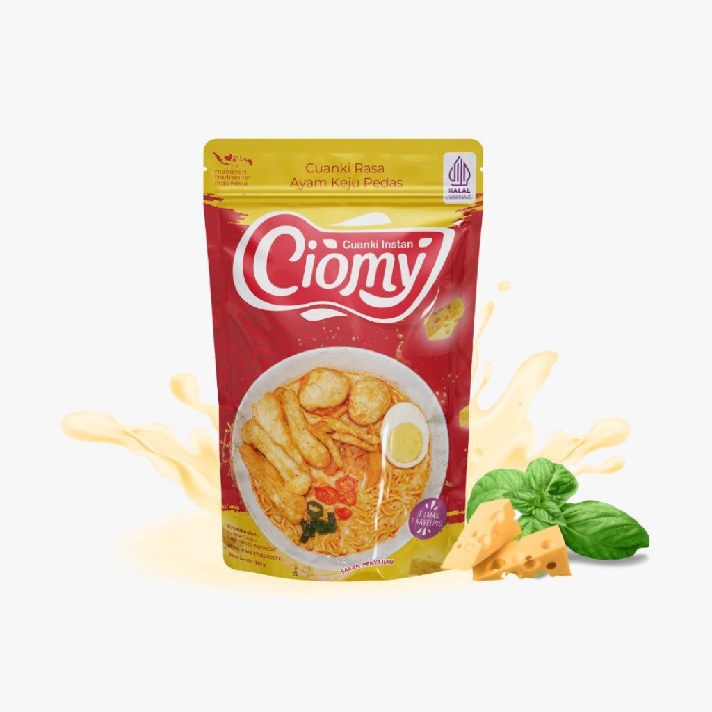 

Ciomy Cuanki Pouch Instan Rasa Ayam Pedas 110 gram tanpa MSG