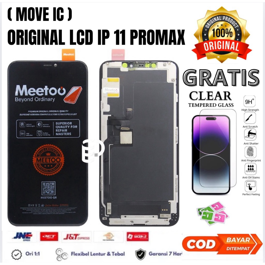 Lcd Original IP 11 Promax Fullset Touchscreen Gratis Tempered Glass / Lcd Original IP 11 Promax Move