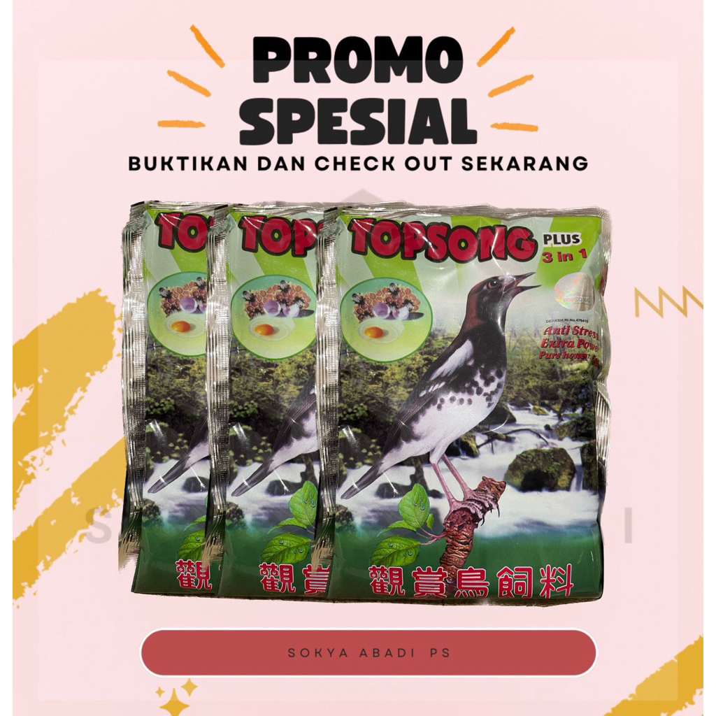 TOPSONG makanan burung juara