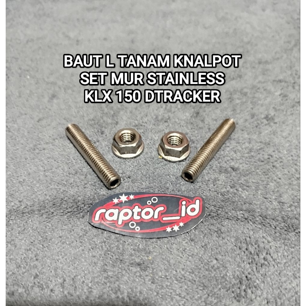 BAUT L TANAM KNALPOT SET MUR STAINLESS KLX 150 DTRACKER