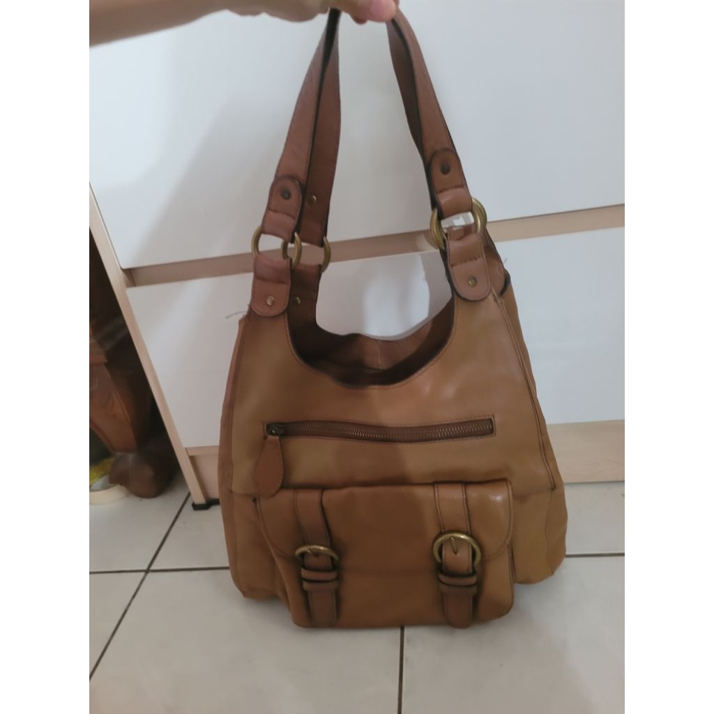 Tas Hobo kulit asli Mark and Spencer Autograph Original