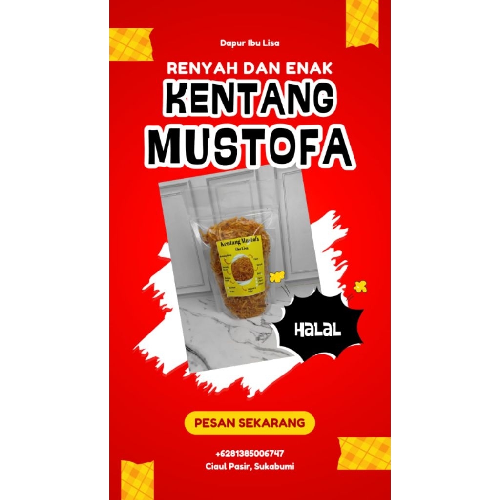

Kentang Mustofa Garing Kriuk Renyah Gurih tidak pedas 250gram
