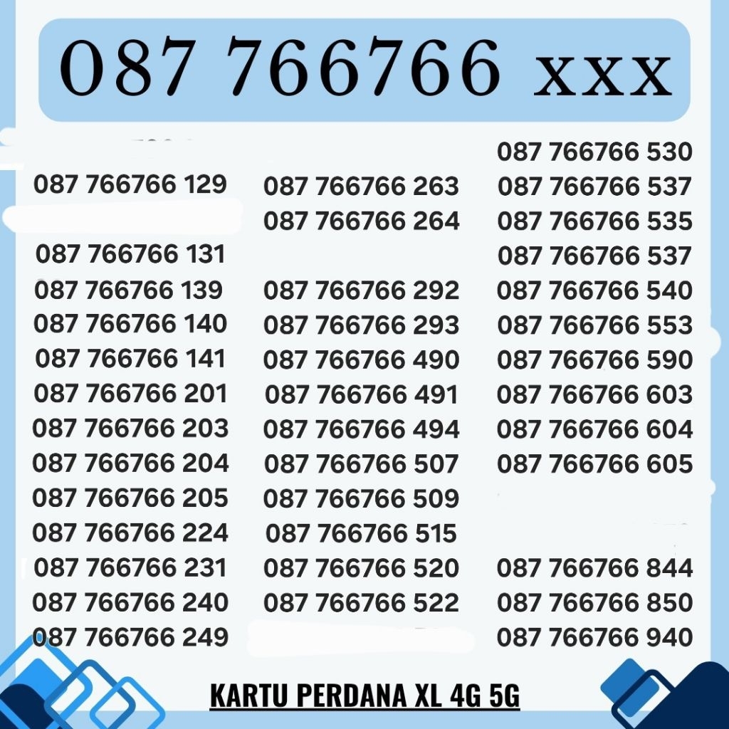 NOMOR CANTIK XL KARTU PERDANA XL 4G 5G NOCAN XL SUPER PERDANA MEWAH NOCAN SUPER KARTU PERDANA XL CAN