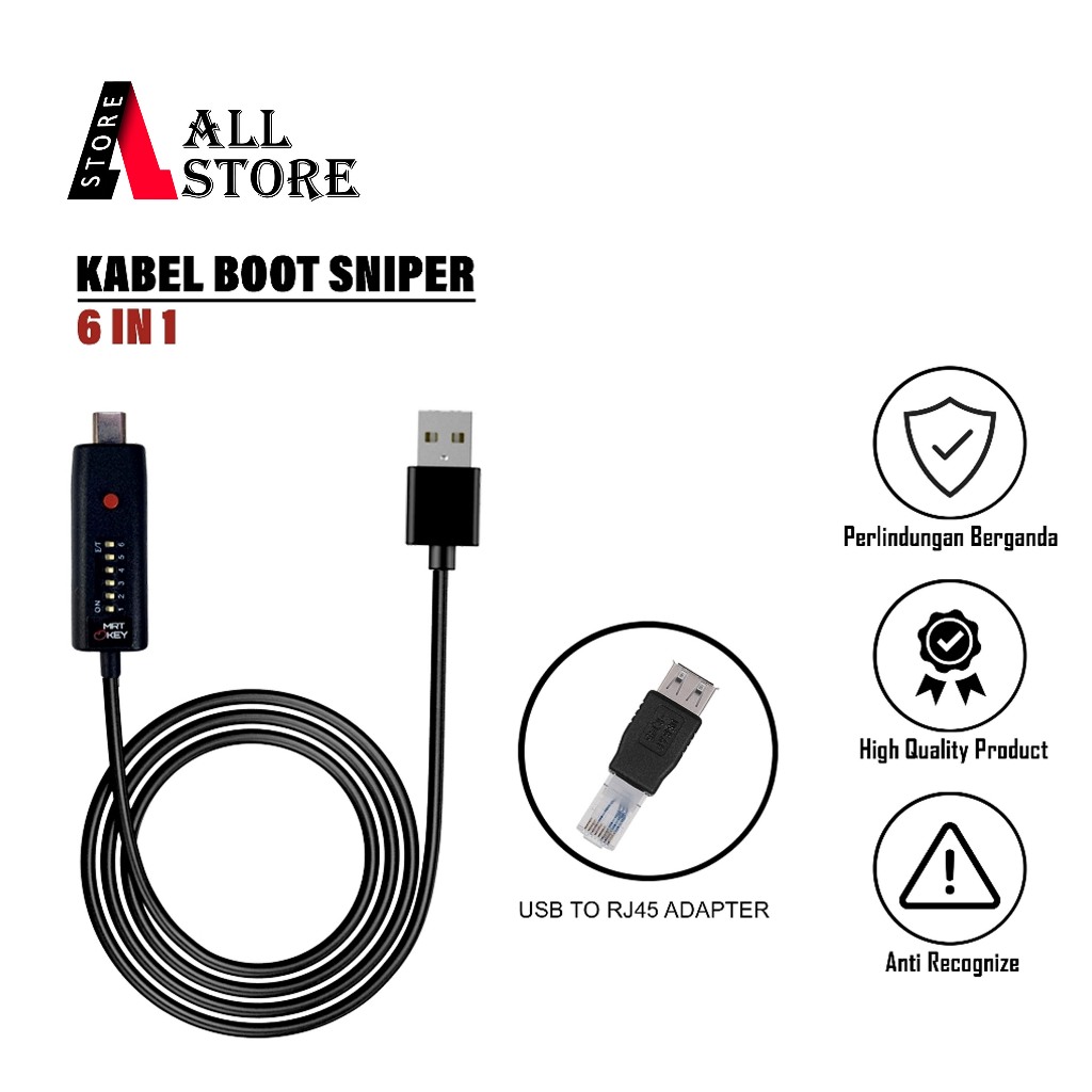 KABEL BOOT SNIPER 6 IN 1 - KABEL BOOT SNIPER UNTUK FLASHING - KABEL BOOT SNIPER SERBAGUNA ORI