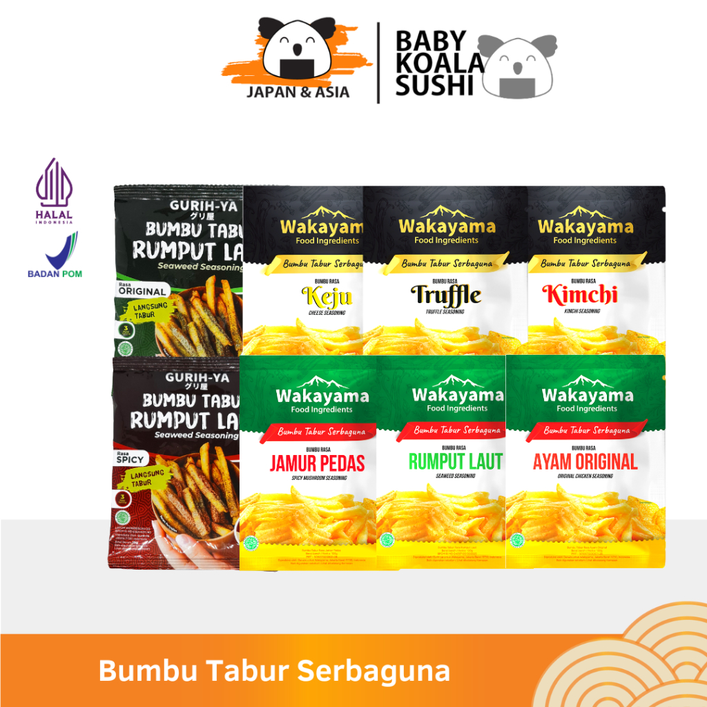 

WAKAYAMA & Gurih Ya Bumbu Tabur Serbaguna Halal | Truffle Kimchi Keju Jamur Pedas | Bumbu Tabur Kentang Jamur