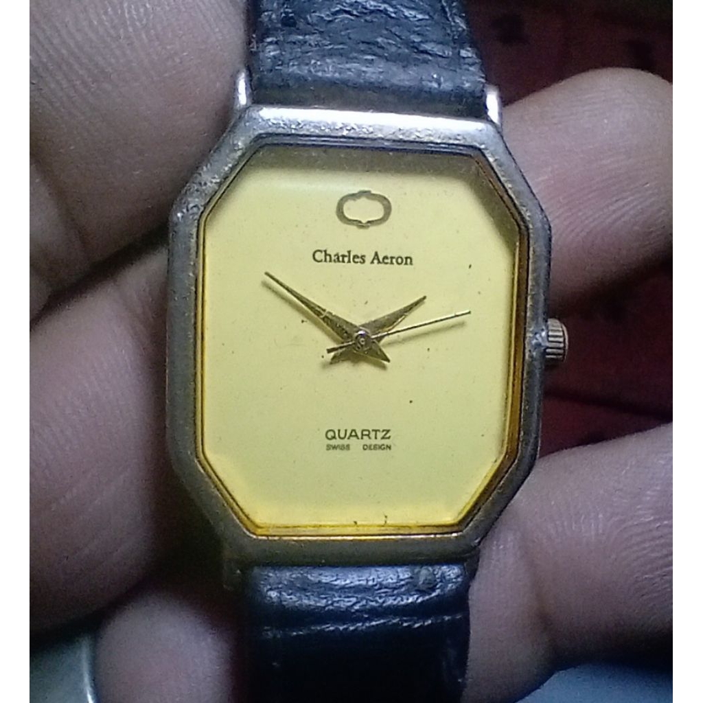 Jam Tangan Vintage Charles Aeron Gold Plated