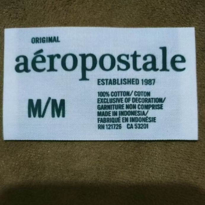 

tag label merek (size care) label tag aeropostale