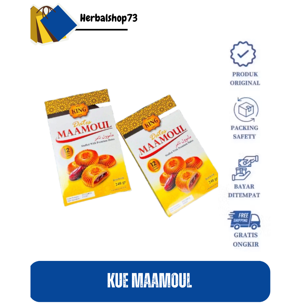 

Kue Maamoul King Dates Snack Kue isian Kurma Khas Arab | Kue Kering Mamul Original