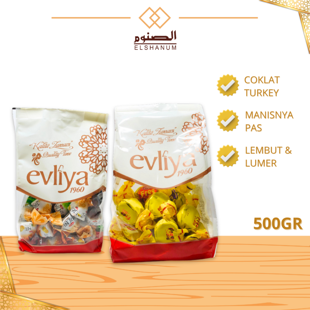 

Coklat Turkey Evliya 500gr, Empuk Lumer Manis Nya Pas, Oleh-Oleh Haji Dan Umroh, Shabani Store