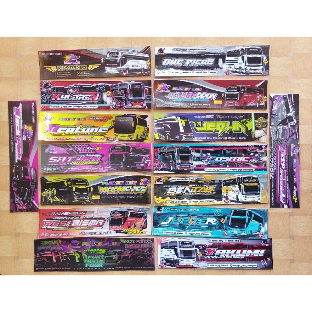 

Sticker bus tunggal jaya paket lengkap