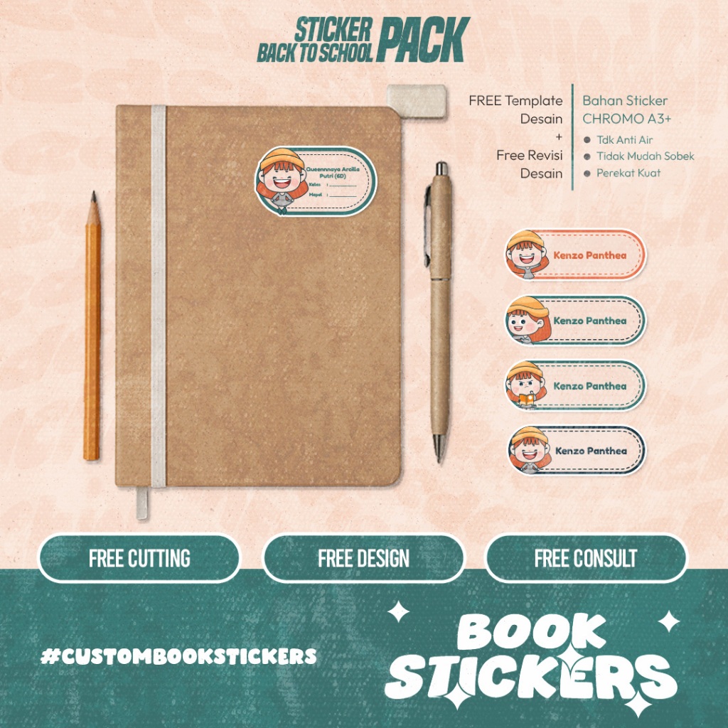 

Stiker Nama Buku Pelajaran - Sticker Mapel Label Karakter Lucu Lebel Buku Sekolah