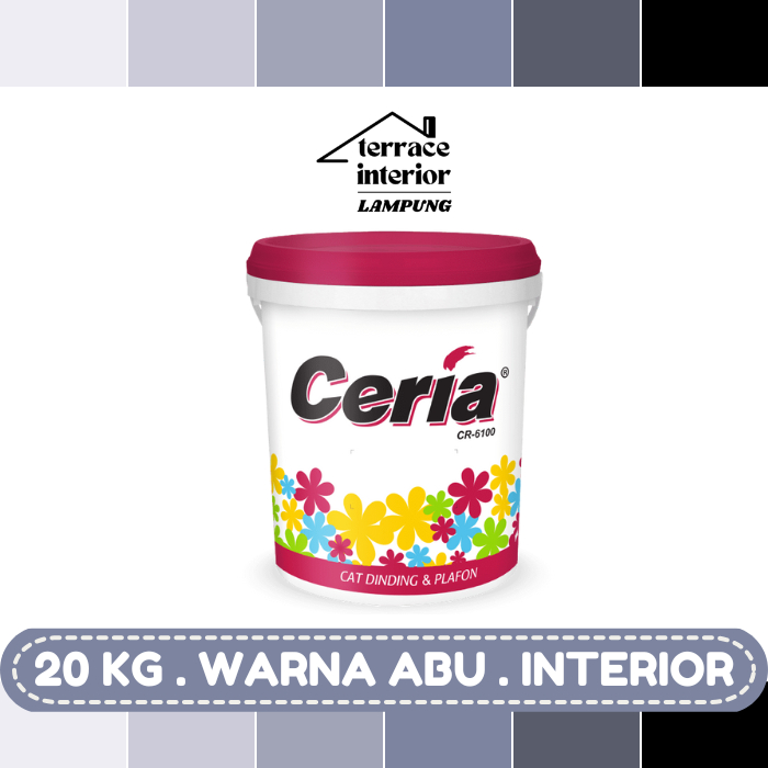 Cat Tembok Interior Propan Ceria  Warna Abu 20 Kg