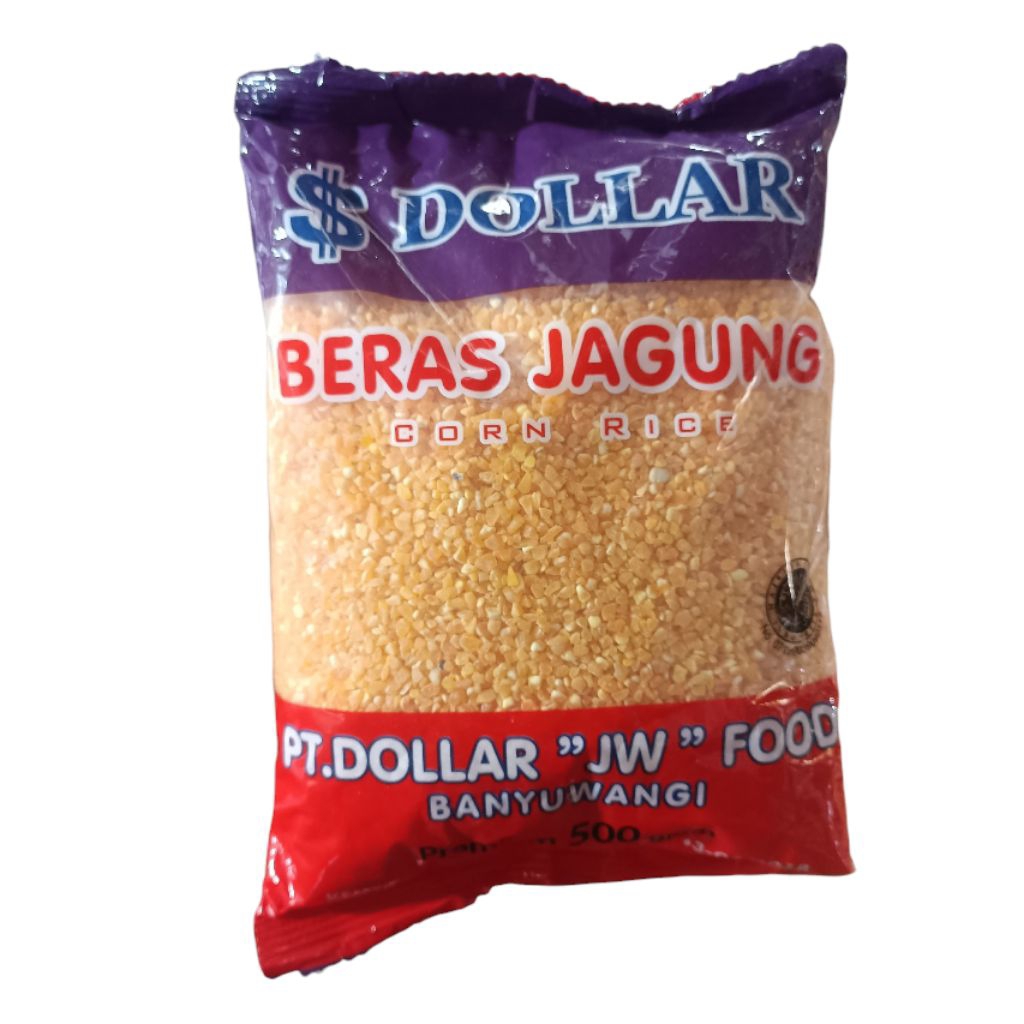 

Beras Jagung Corn Rice Merk Dollar 500gr