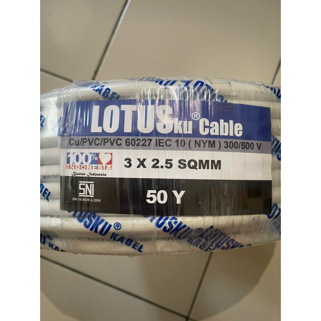 LOTUSkuCABLE|KABELLISTRIKKWUALITASTERBAIK|3X2,5SQMM