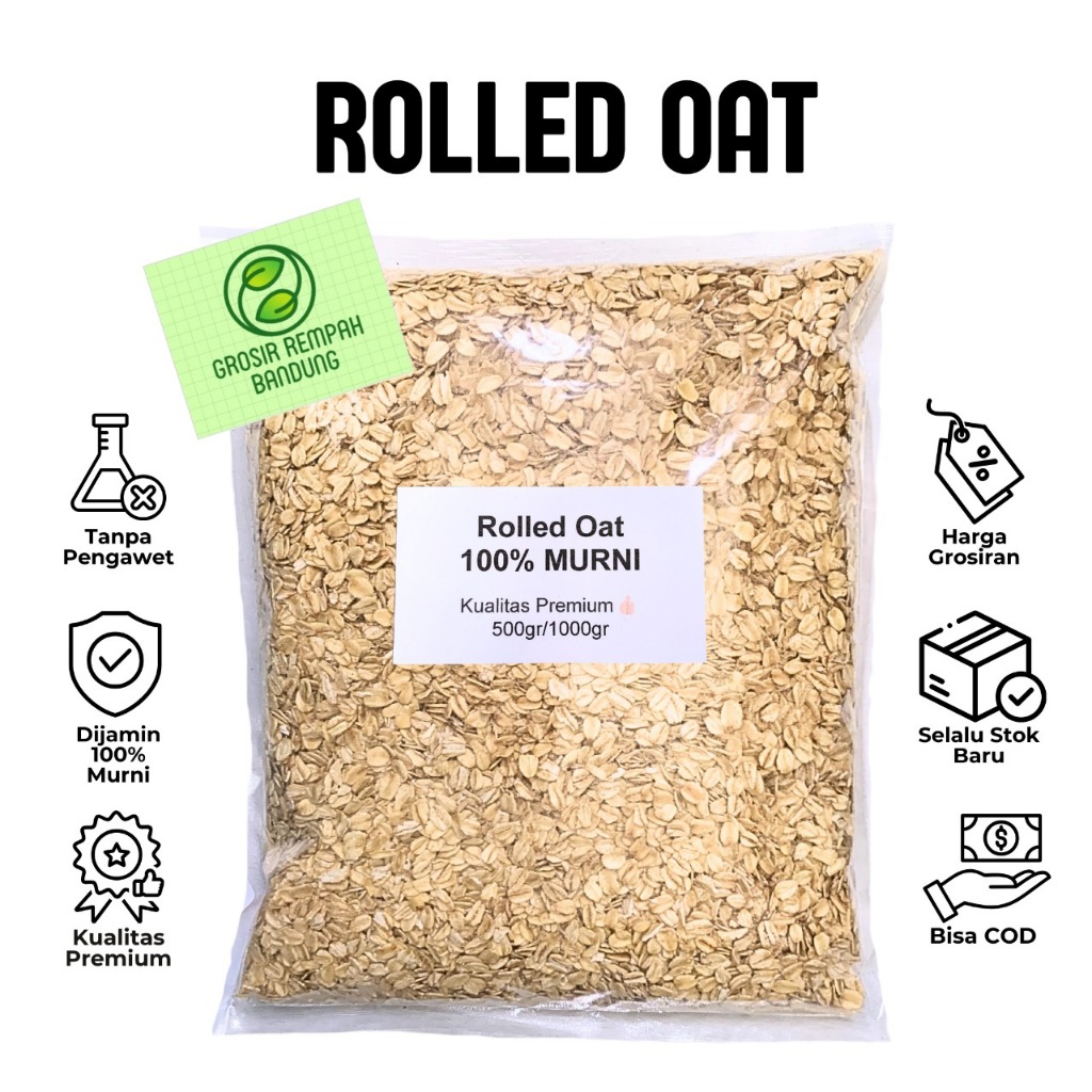 

Rolled Oat / Oatmeal Gandum Utuh / Gandum Import Kualitas Premium