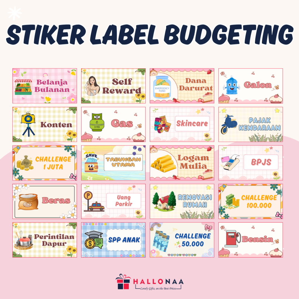 

[ISI 5 PCS] STIKER BUDGETING / STIKER DOMPET KEUANGAN / STIKER DOMPET PINTAR / HALLONASTORE