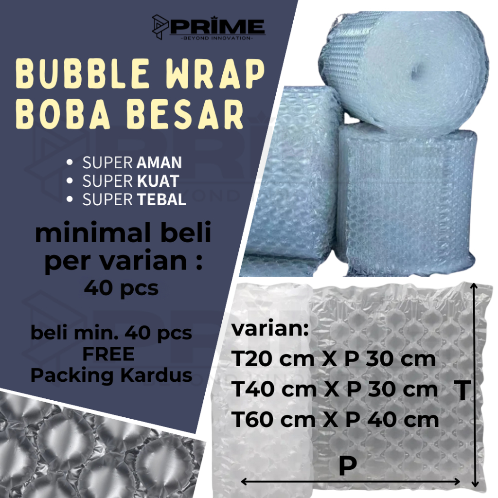 

BUBBLE WRAP BOBA BESAR PACKING PAKET AMAN KUAT TEBAL