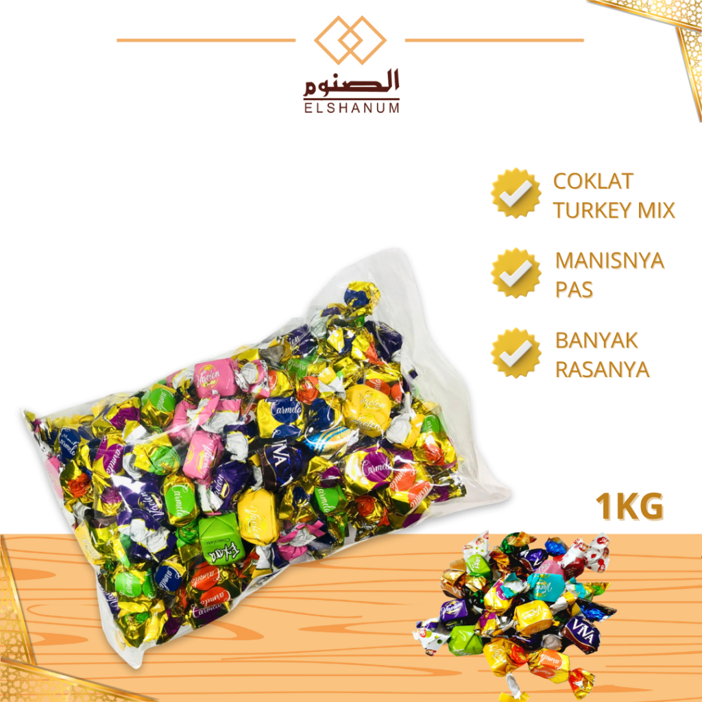 

Coklat Arab Mix 1kg, Coklat Turki Coklat Lumer, Oleh-Oleh Haji Dan Umroh, Alelal Store