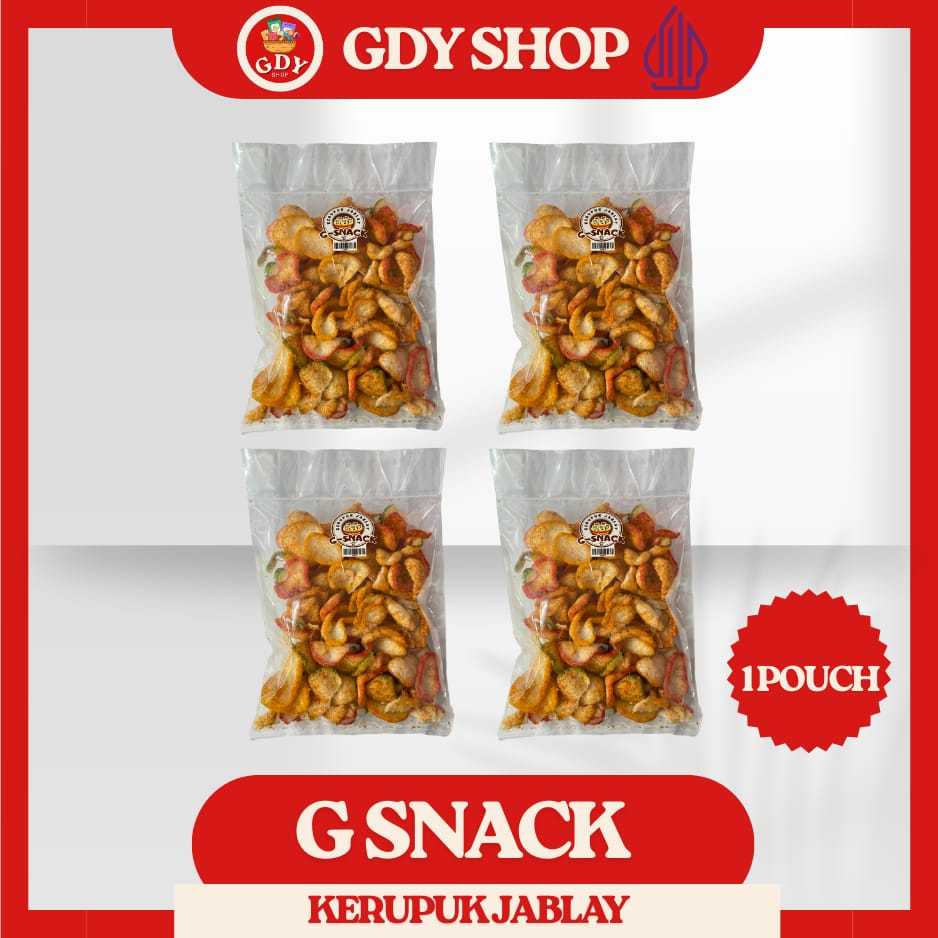 

G SNACK CEMILAN KERUPUK JABLAY ENAK DAN GURIH
