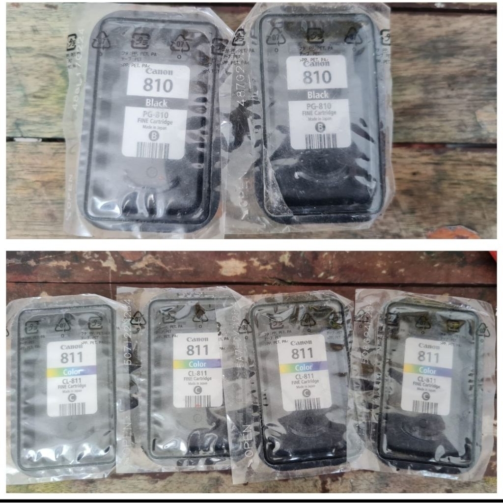 Canon 810 black dan 811 color baru original segel losepack ( tanpa dus )