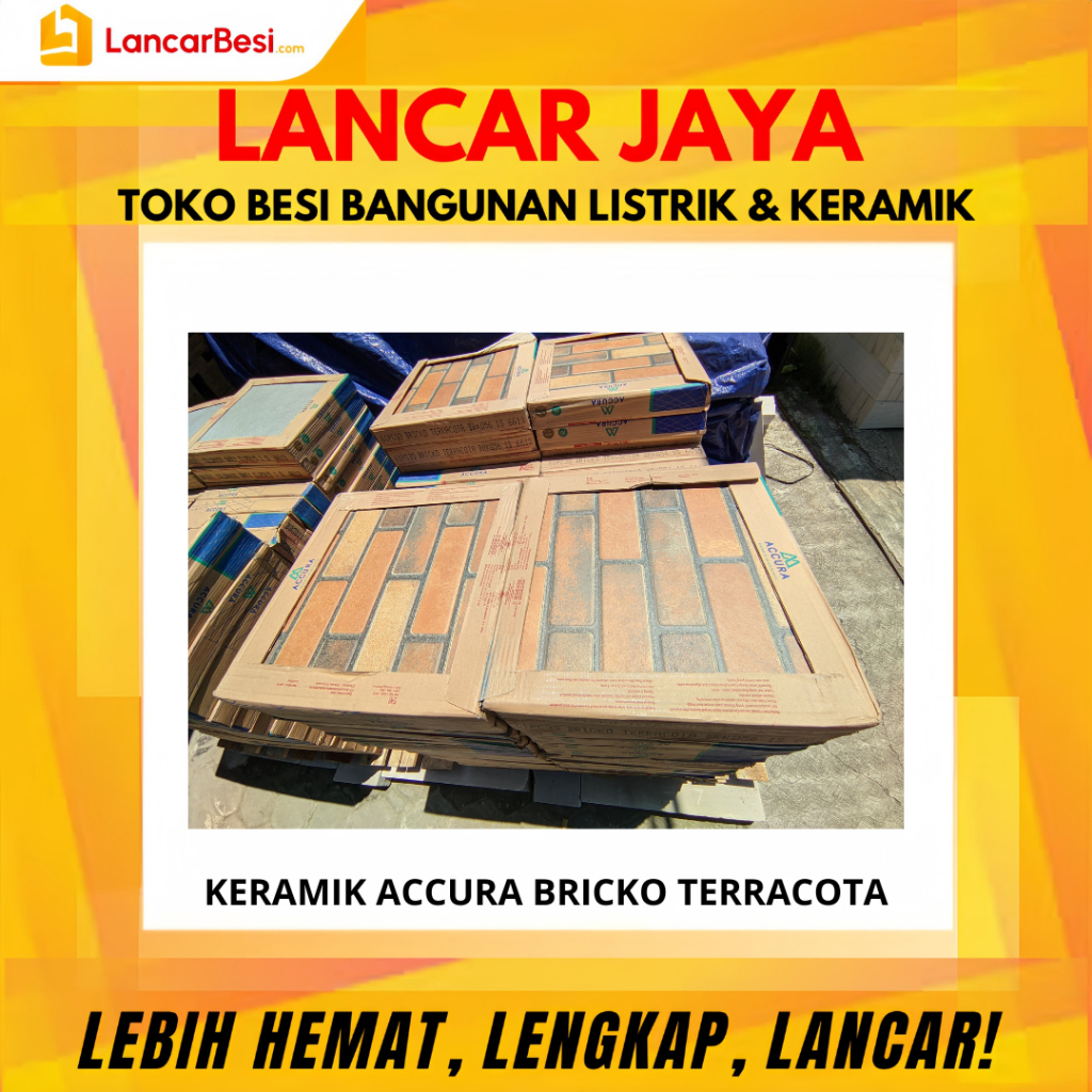 Keramik Lantai Bricko Teracota 40x40 Accura Hanya Untuk Area Jogja & Sekitarnya