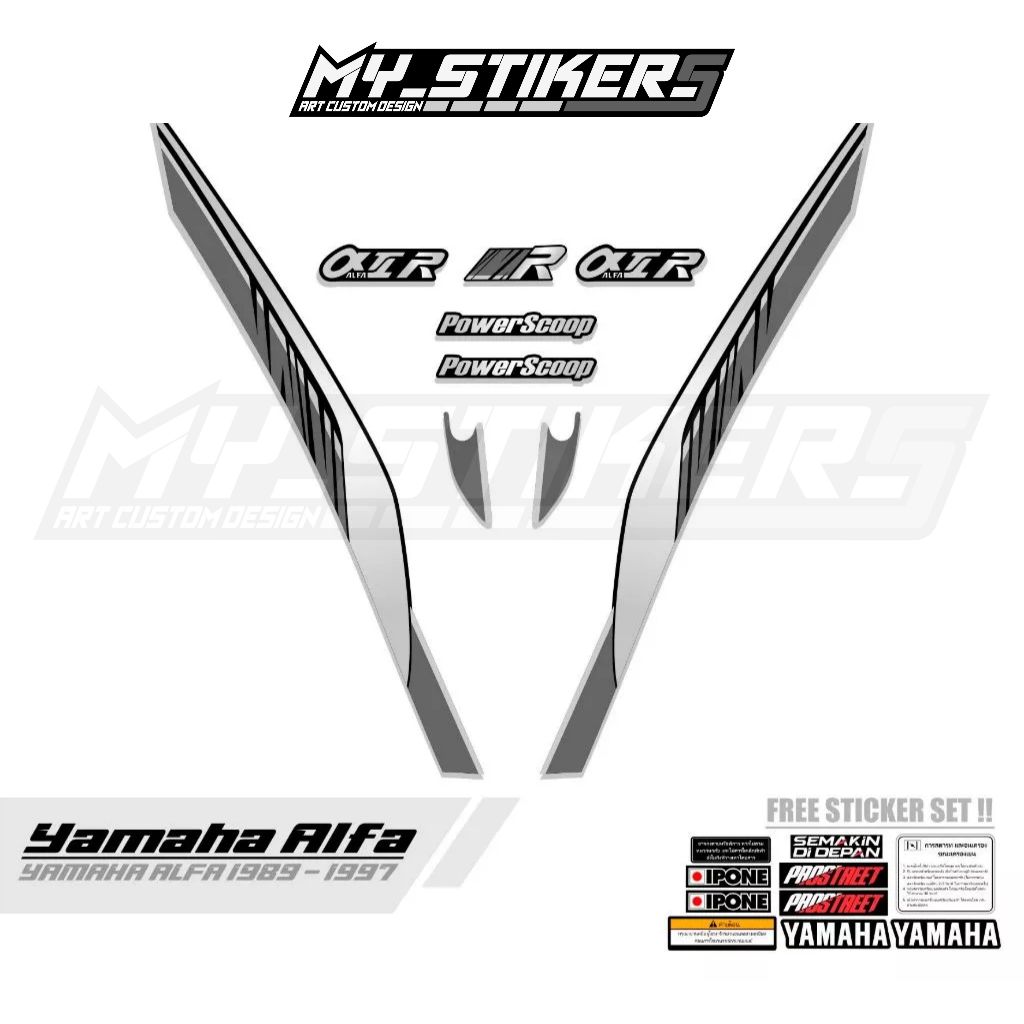 Stiker Striping yamaha Alfa 02 / Yamaha Alfa Thailand/Malaysia/Vietnam Alfa Milenimum / My Stikers P