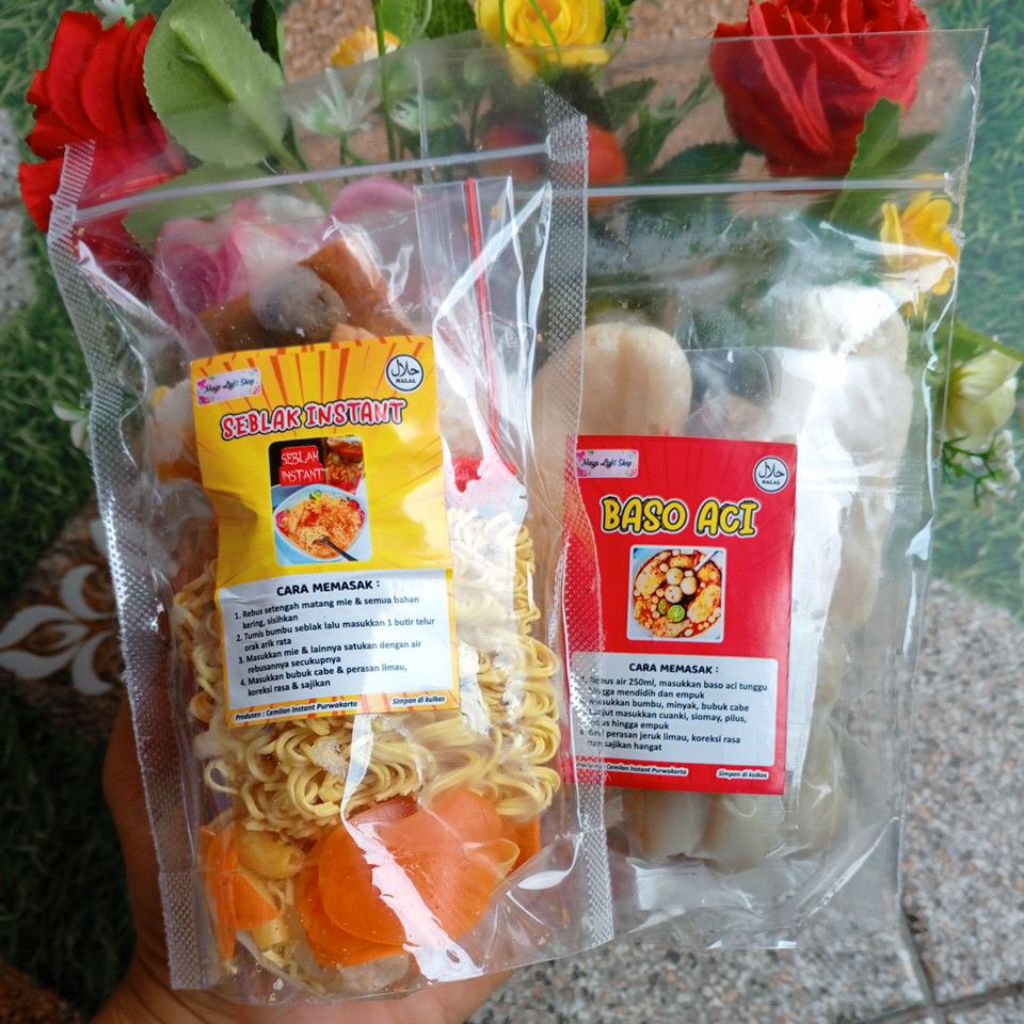 

Promo baso bakso aci seblak instant cuanki Halal termurah isi lengkap pilus cilok siomay pedas jeletot bakso instant sale murah