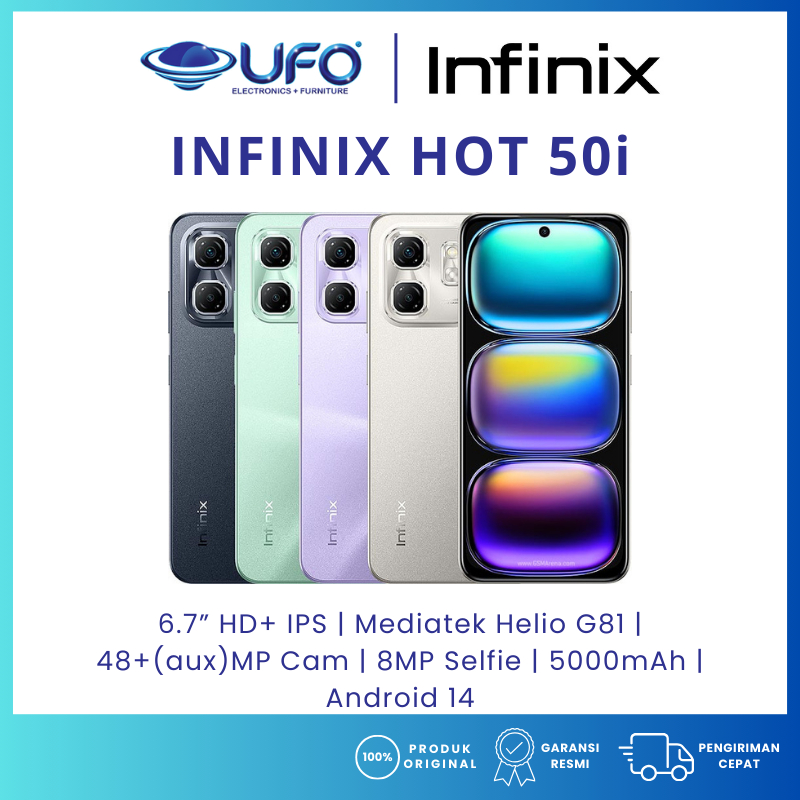 HP INFINIX Hot 50i RAM6/128GB BARU GARANSI RESMI