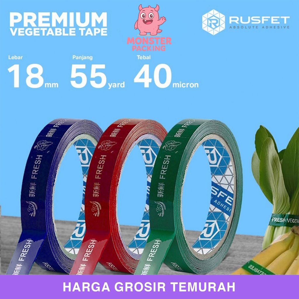 

Lakban Sayur FRESH 18mm x 50m Vegetable OPP Tape Isolasi Buah Hidroponik TERMURAH /SATUAN