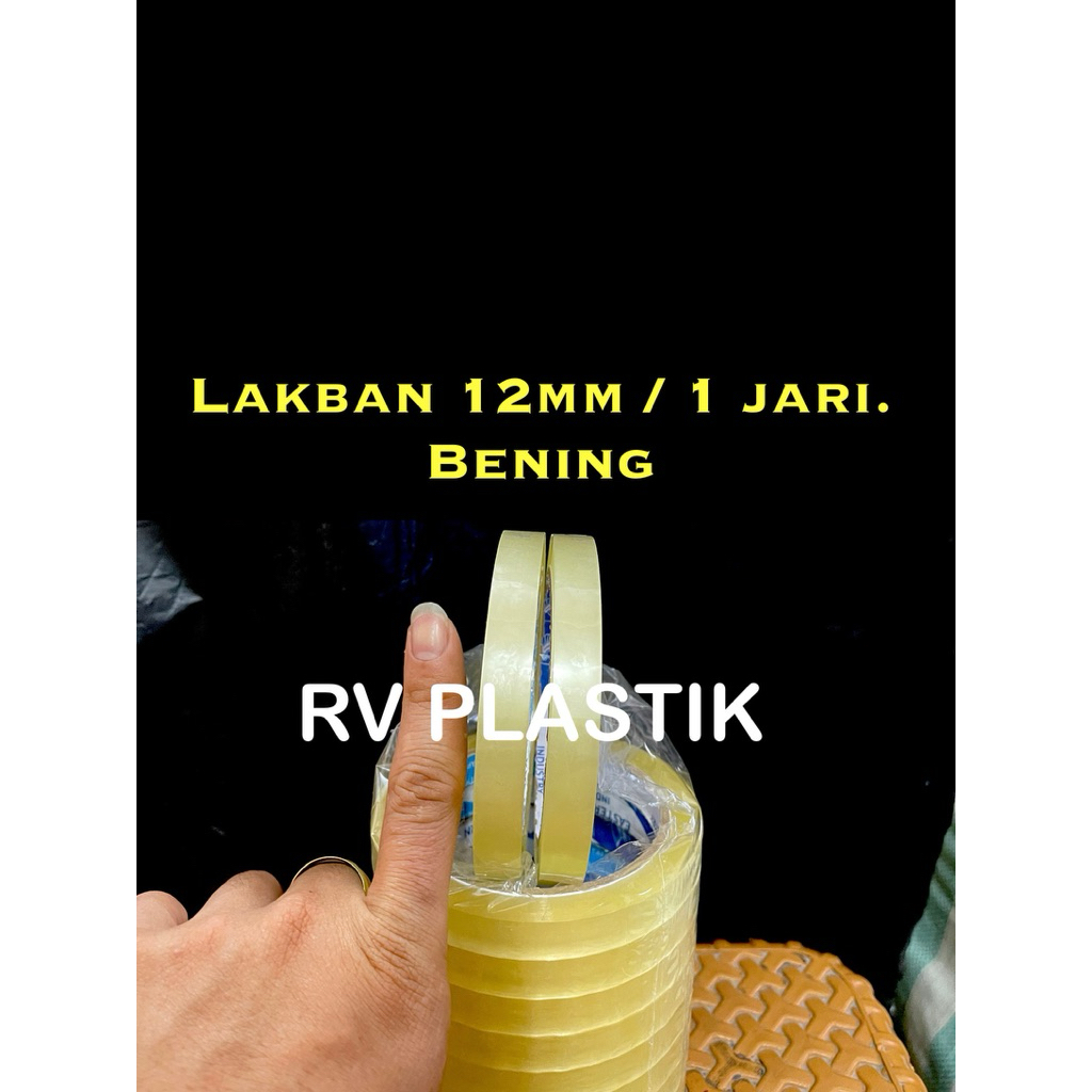 

Lakban 12mm Bening / Lakban 1 jari